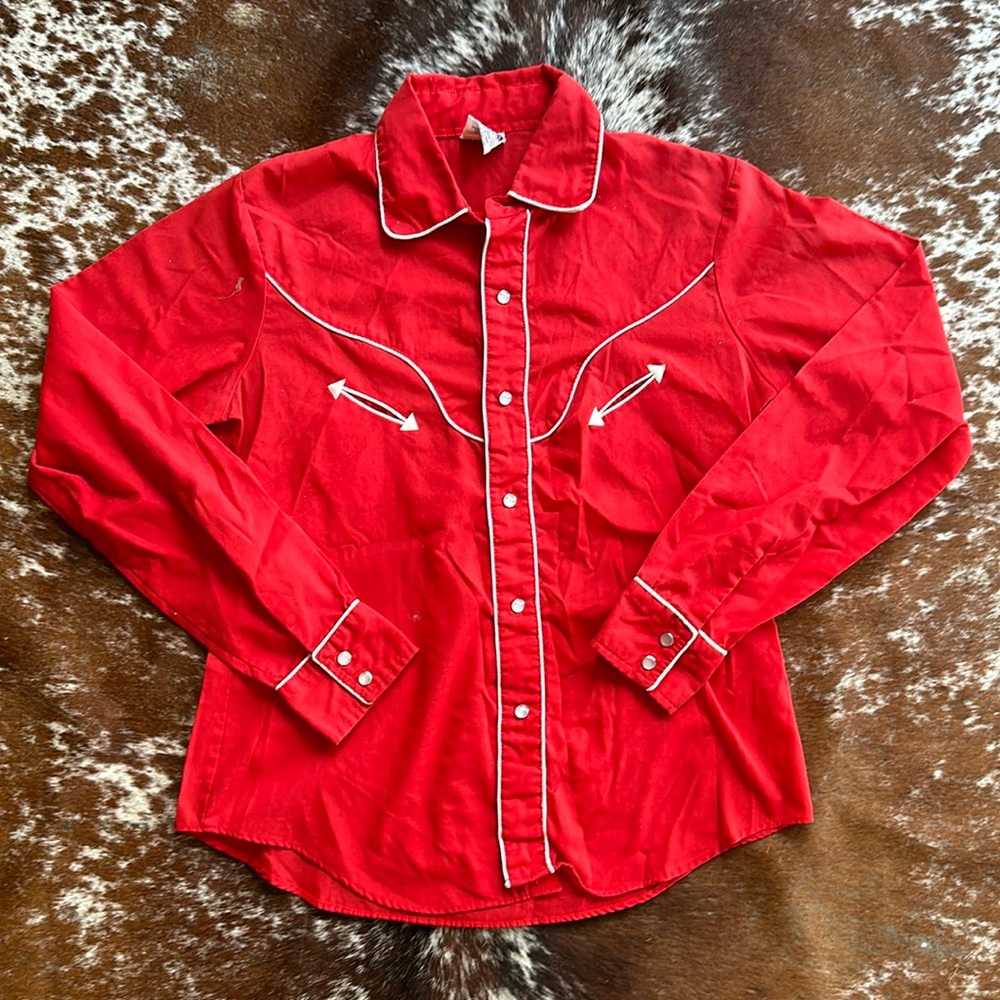 Vintage Weatern Pearl Snap
